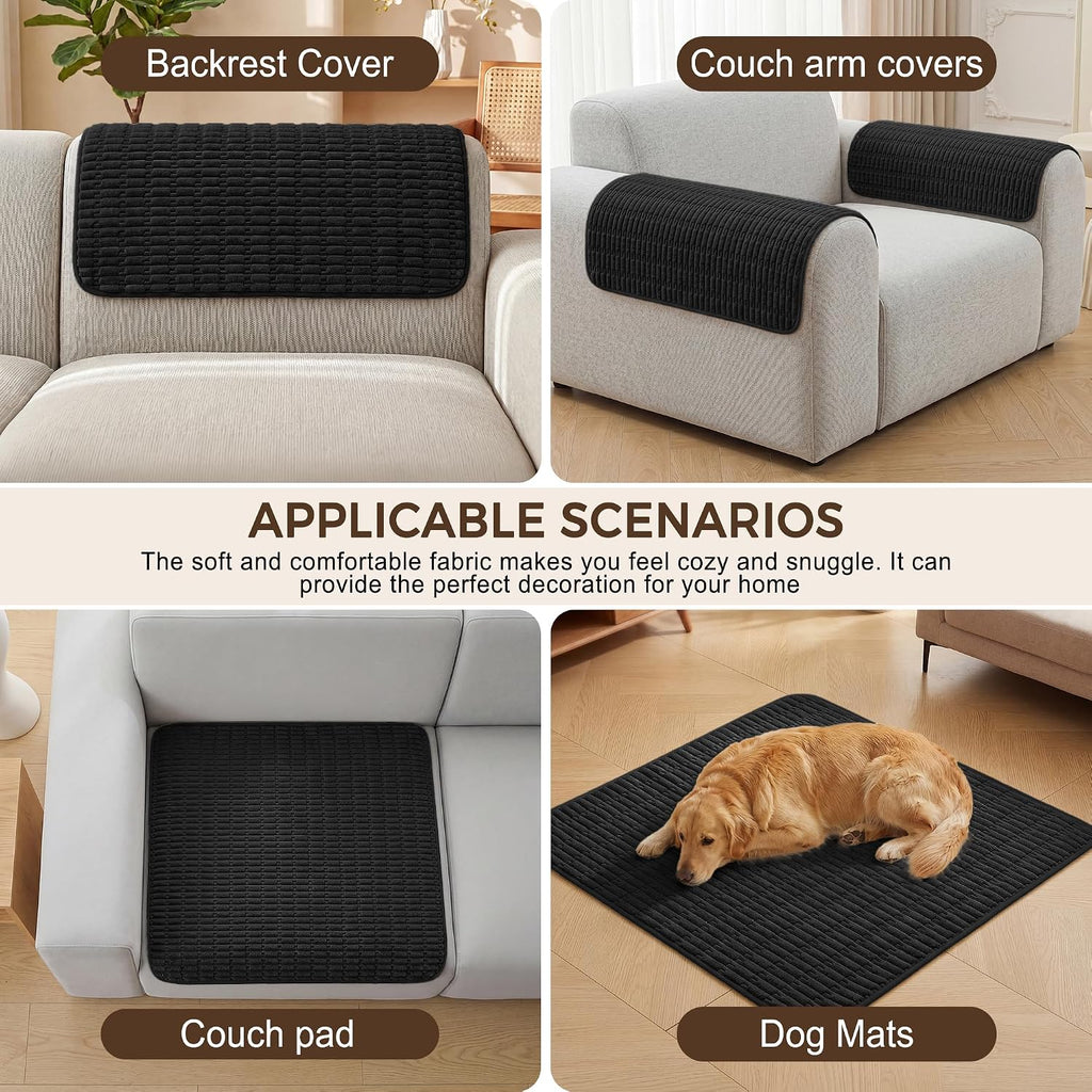 Foxdecor Couch Arm Covers for Sofa Arm Chair Covers Set of 2 - Image 4