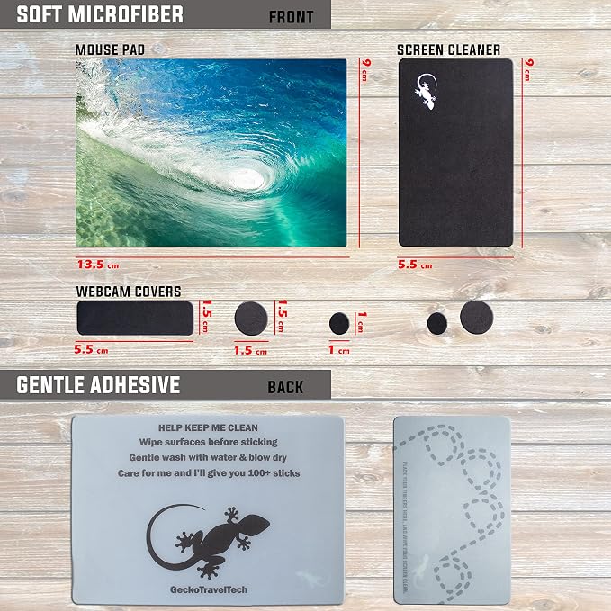 Adhesive Mouse Pad - Peel and Sticks to Any Surface - Travel Mouse Pad, Sticky for Any Surface - Excellent Tracking - Beach Barrel Wave - Image 5