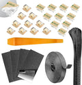Dash Cam Installation Kit – Trim Removal Tool, 20 Strong Adhesive Cable Clips, Reusable Cable Ties, Split Sleeve & Foam Pads – Clean Car Wire Organizer by MASIGO