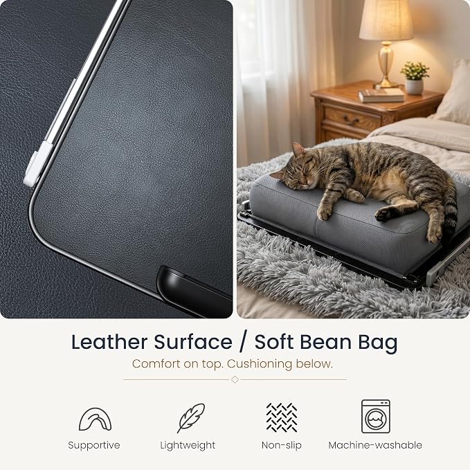 Rimkoo Elevated Lap Desk for 15.6" Laptop, 2-in-1 Dual Laptop Stand with Pillow Cushion, Lightweight Lap Tray for Couch & Bed, Ergonomic Design for Stable Typing & Relaxed Posture, Black - Image 6