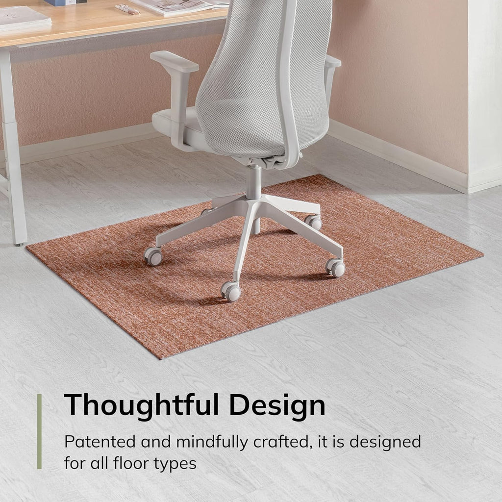 Anji Mountain 54" x 40" Rug'd Office Chair Mat for Carpet & Hardwood Floor - Image 3