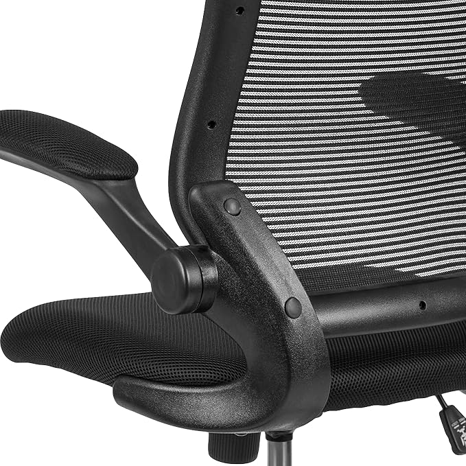 Flash Furniture Kale Mid-Back Swivel Office Chair with Adjustable Foot Ring, Lumbar Support, and Seat Height, Ergonomic Mesh Executive Chair, Black - Image 13