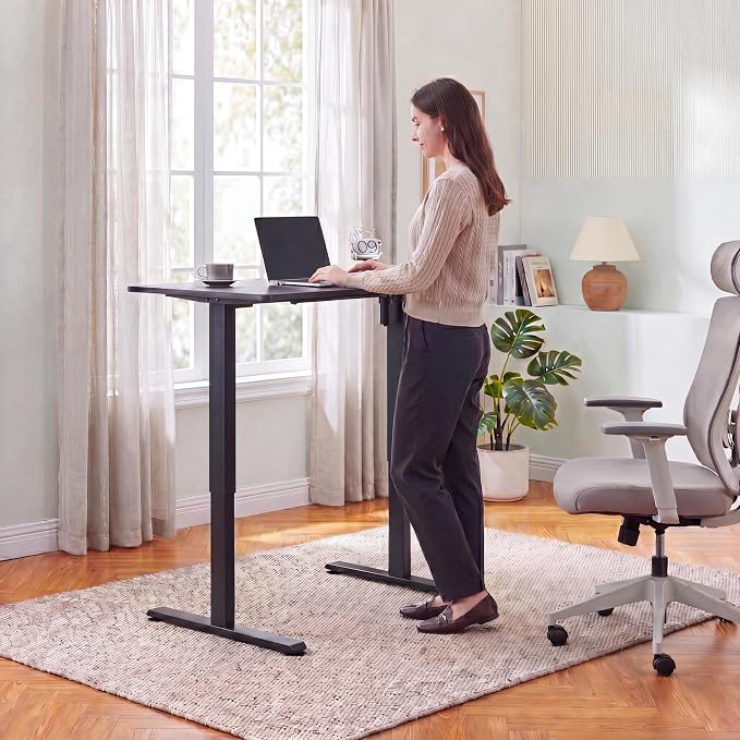 ErGear Electric Standing Desk Legs for 39.4-63.3 inch Desktops, 176 lbs | 4 memory settings,28.3-46.5 inch height range,quiet 55 dB operation,anti-collision,DIY desk frame setup,Easy Assembly,Black - Image 6