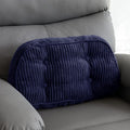 HIGOGOGO Lumbar Support Pillow for Recliner Chair/Accent Chair/Couch/Office Chair, Tufted Corduroy Back Support Cushion for Elderly, Recliner Cushions for Back Rest, Pain Relief, Reading, Navy by HIGOGOGO