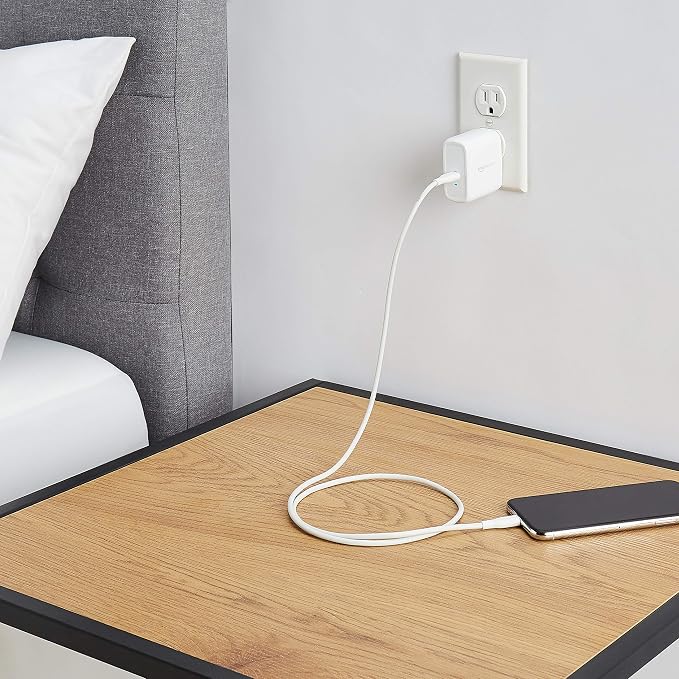 Amazon Basics 65W One-Port GaN USB-C Wall Charger with Power Delivery PD, Foldable Plug, Portable, Fast Charging for Laptops, Tablets & Phones, Non-PPS, White - Image 7