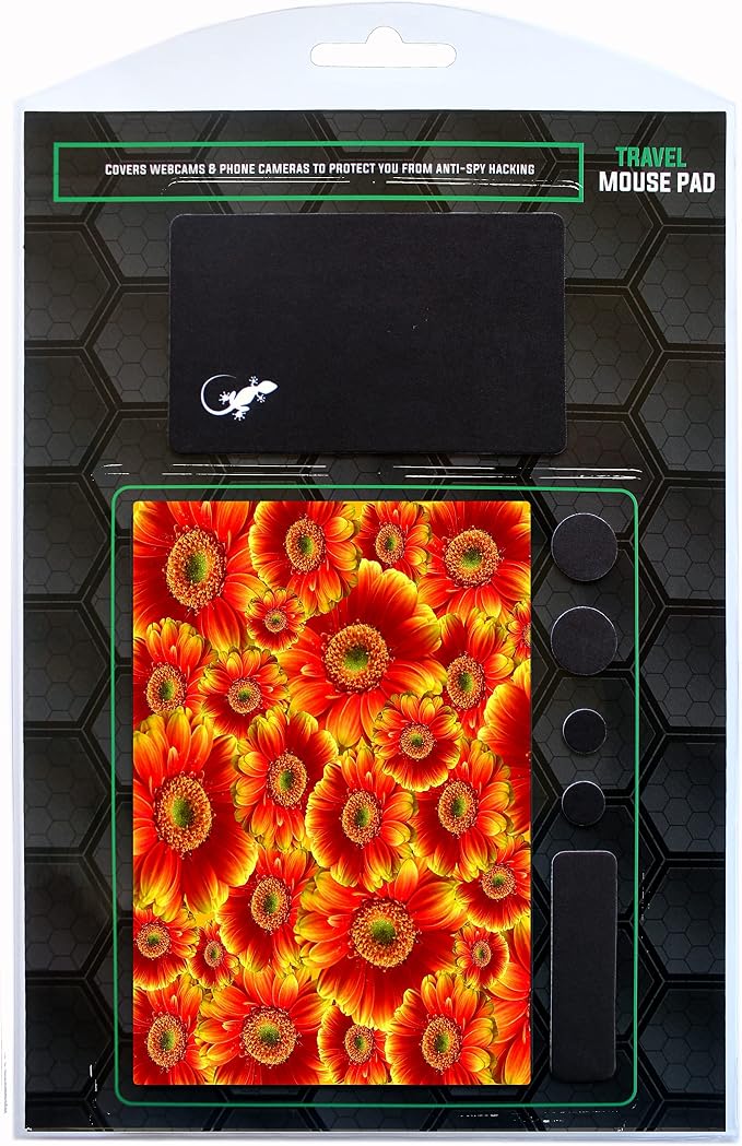 Adhesive Mouse Pad - Peel and Sticks to Any Surface - Travel Mouse Pad, Sticky for Any Surface - Excellent Tracking - Flowers GERBERAS - Image 9