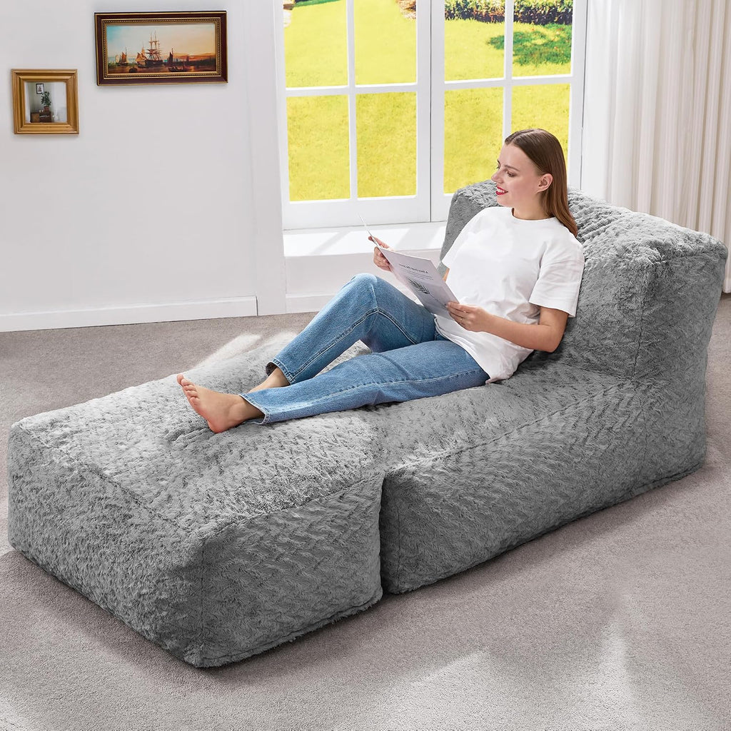 Hobestluk Large Bean Bag Chairs for Adults Giant BeanBag Couch Lounger by Hobestluk