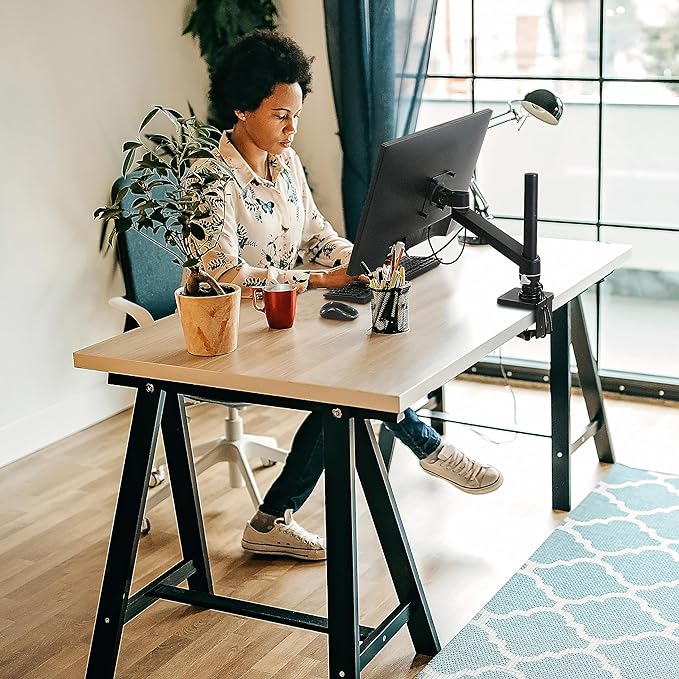Ergotron – NX Single Monitor Arm, VESA Desk Mount – for Monitors Up to 34 Inches, 0 to 18 lbs – Matte Black - Image 2
