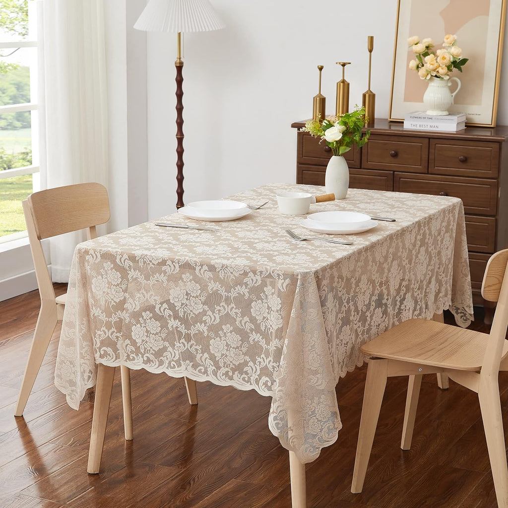 Warm Home Designs 60x144 Rectangle Golden Wedding Tablecloth. MTC Linen 144 - Image 2