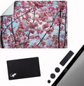 Adhesive Mouse Pad - Peel and Sticks to Any Surface - Travel Mouse Pad, Sticky for Any Surface - Excellent Tracking - Cherry Blossoms by GeckoTravelTech