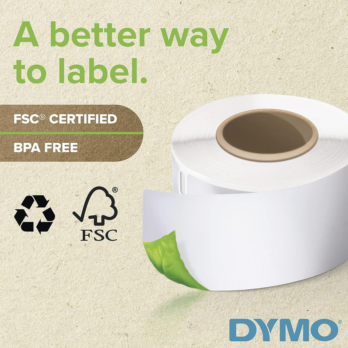 DYMO Authentic LW Mailing Address Labels for LabelWriter Label Printers, White, 1-1/8" x 3-1/2", 12 Rolls of 350 (4200 Total) - Image 3