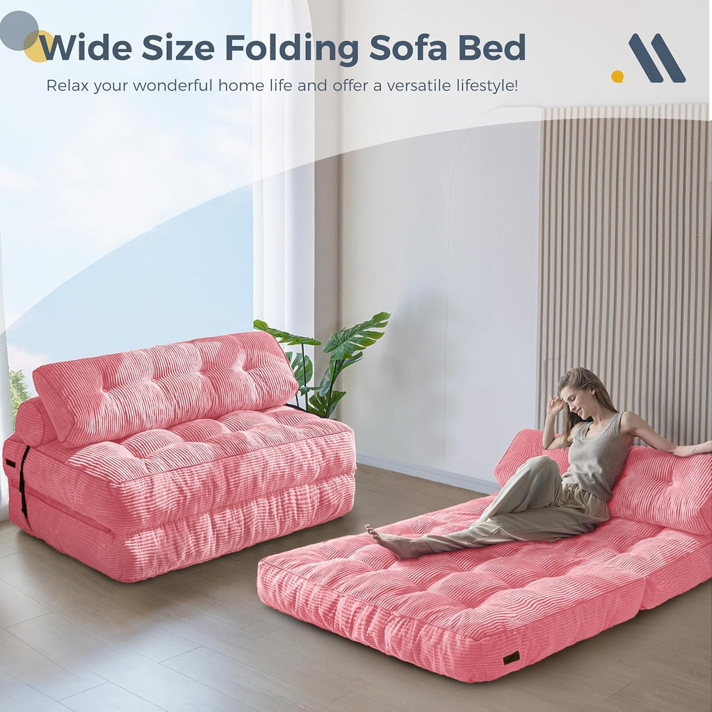 MAXYOYO Folding Sofa Bed, Convertible Chair Bed with Pillow - Image 3