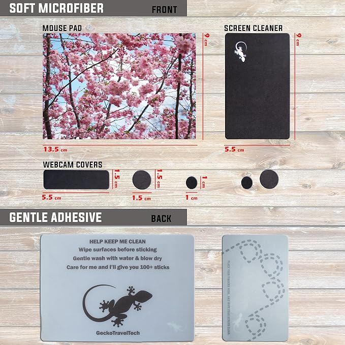 Adhesive Mouse Pad - Peel and Sticks to Any Surface - Travel Mouse Pad, Sticky for Any Surface - Excellent Tracking - Cherry Blossoms - Image 5