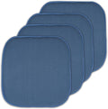 4 Pack Memory Foam Honeycomb Nonslip Back 16" x16" Chair/Seat Cushion Pad, Blue by SweetHomeCollection