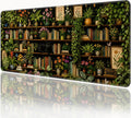 Floral Bookshelf Extended Mouse Pad, 31.5"x 11.8" Large Gaming Desk Mat by FXZMBCDM