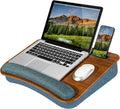 LAPGEAR Portable Laptop Lap Desk – Espresso Woodgrain, Fits 15.6" Laptops by LapGear