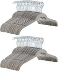 Amazon Basics Space Saving Slim Velvet Non-Slip Clothes Hangers, Sturdy, Gray/Silver, 100-Pack by AmazonBasics