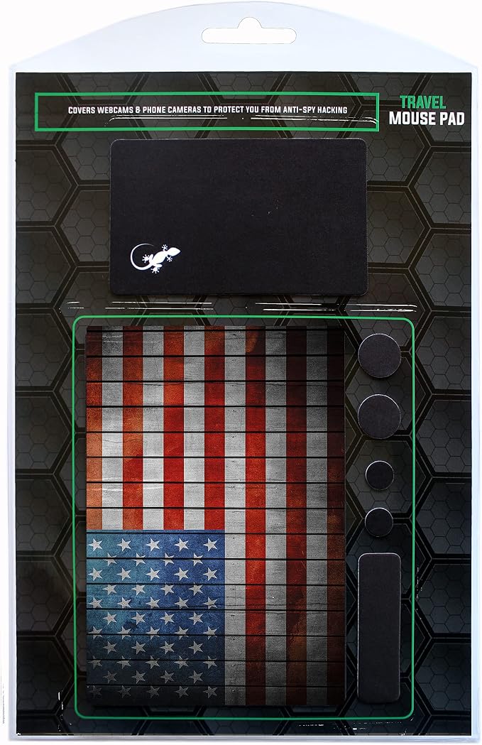 Adhesive Mouse Pad - Peel and Sticks to Any Surface - Travel Mouse Pad, Sticky for Any Surface - Excellent Tracking - USA Flag Wooden - Image 9