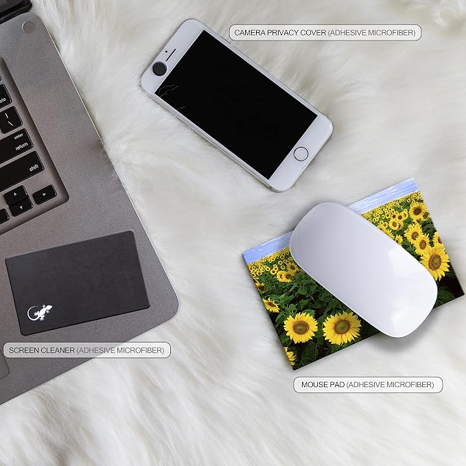 Adhesive Mouse Pad - Peel and Sticks to Any Surface - Travel Mouse Pad, Sticky for Any Surface - Excellent Tracking - Sunflowers - Image 8