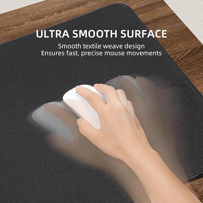 VOVIPO 3 in 1 Wireless Charging Mouse Pad, Gaming Mousepad with Wireless Charger Multiple Devices Compitable with Watch/iPhone/Airpods, Large Desk Mat 90 x 40cm,Desk Pad for MacBook, PC, Laptop-Black - Image 6