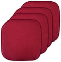 Sweet Home Collection Cushion Memory Foam Chair Pads Honeycomb Nonslip Back Seat Cover 16" x 16" 4 Pack Red by SweetHomeCollection