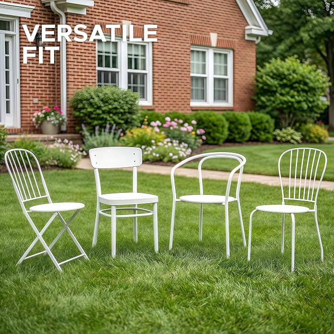 Outdoor Round Chair Cushions 15 Inch, Fade-Resistant & Water-Resistant, Bistro Chair Seat Pads for Porch Garden Balcony Patio Furniture Stools, Non-Slip Bottom, Set of 4, Natural - Image 7