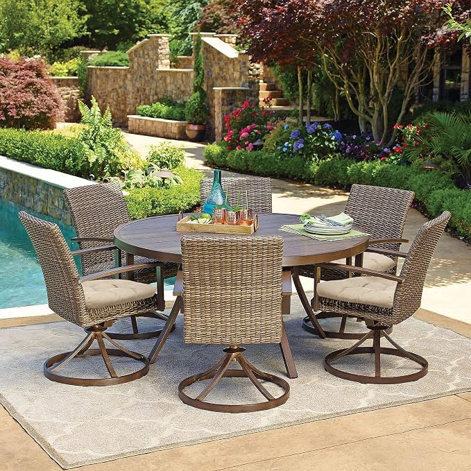 RACE LEAF 4 Pack 17x17 Inch Patio Chair Cushions, Thickened Seat Cushions Waterproof Stain Resistant with Non-Slip Ties (Khaki) - Image 8