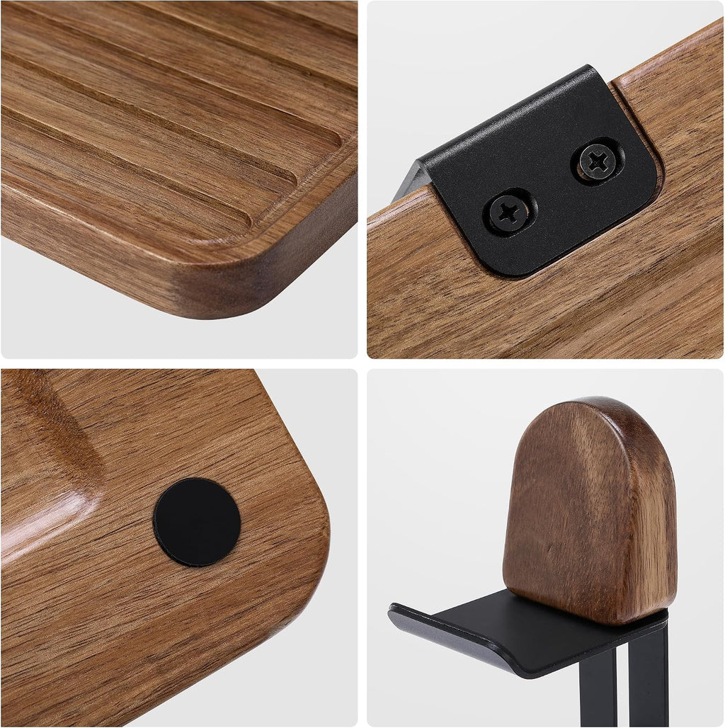 Wooden Game Controller Stand, 2-in-1 Black - Image 4