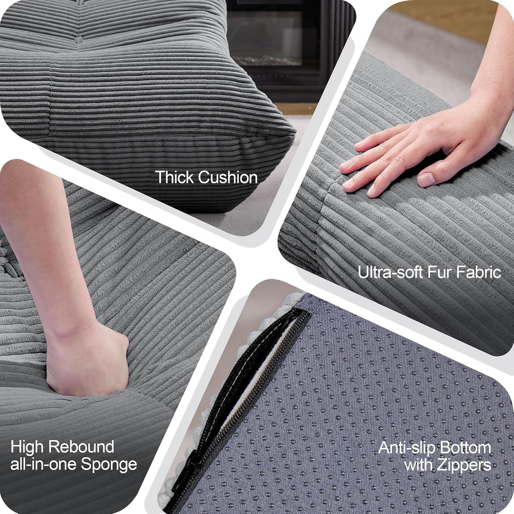 Hobestluk Big Bean Bag Chairs for Adults Fireside BeanBag Couch Togo Sofa - Image 7