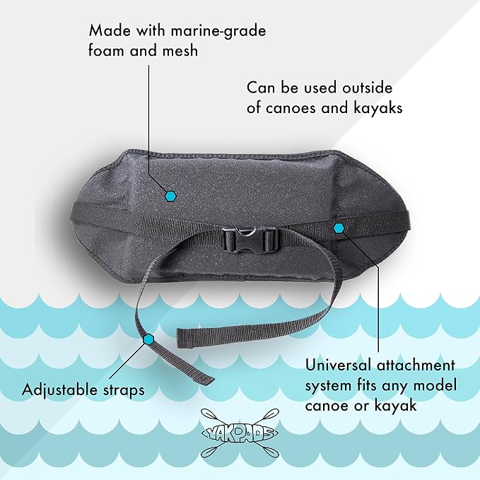 Lumbar Cushioned Seat Pad, Gel Seat Pad for Kayaks, Portable Seat Cushion for Outdoor Watersports and Recreation - Cascade Creek (Lumbar) - Image 6