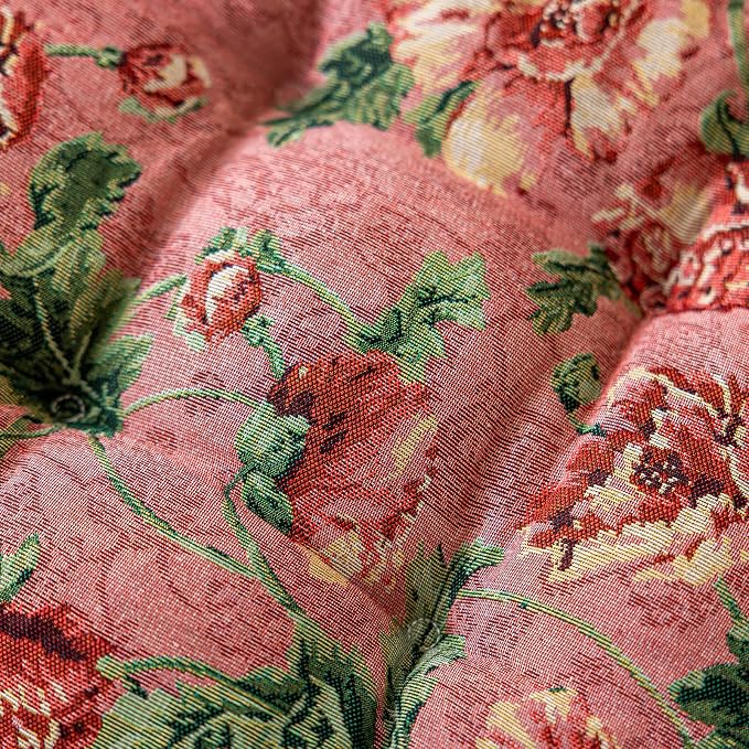 vctops Farmhouse Floral Print Chair Cushions with Ties U-Shaped Soft Comfortable Chair Pads Non Slip Seat Cushions for Indoor Dining Room and Kitchen Chairs (Flower C,16"x16") - Image 7