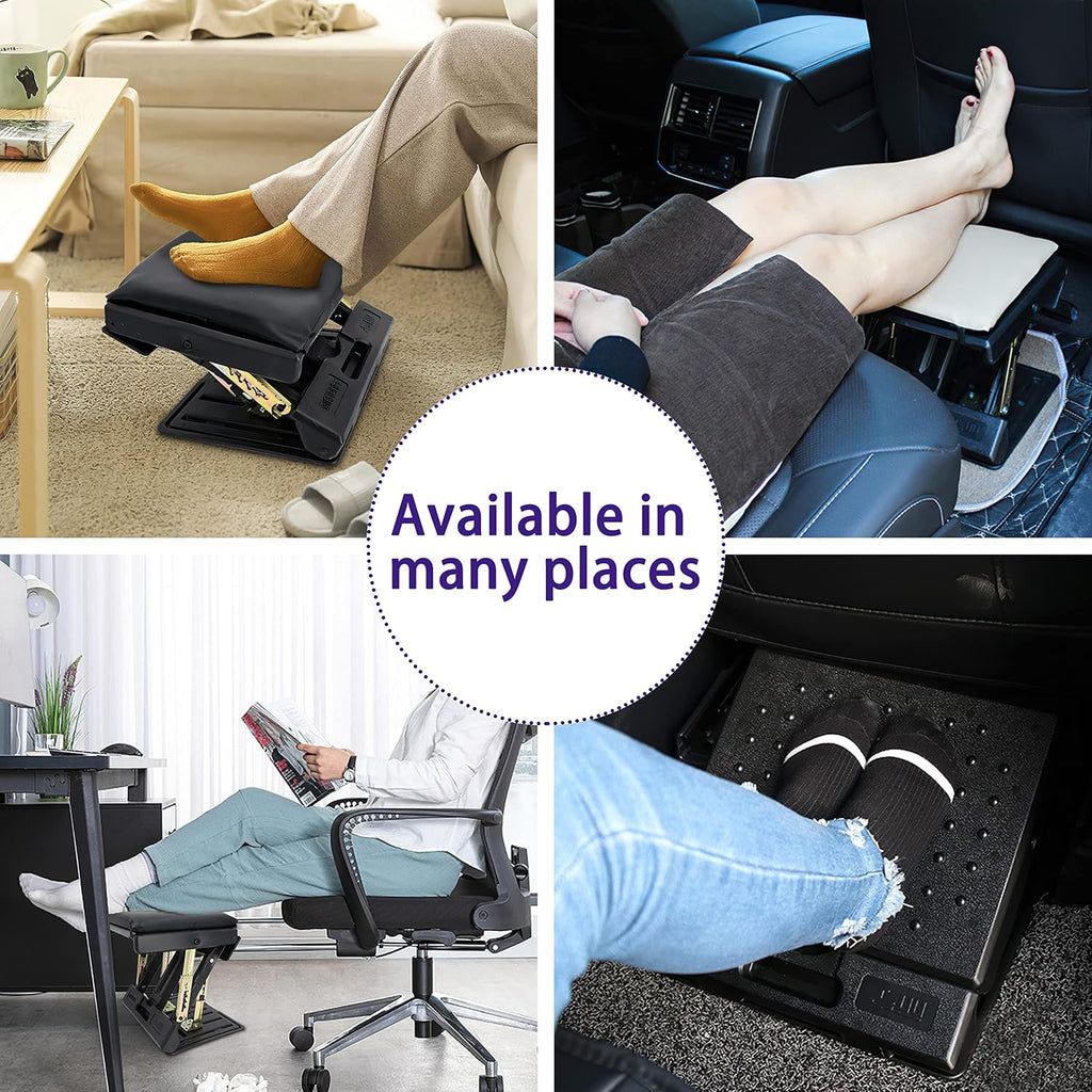 Under Desk Footrest, Multi-Angle Adjustable Foot Stoo, Detachable Cushion - Image 2