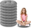 Fumete 8 Pcs 16 Inch Round Floor Cushions for Kids and Toddlers, Flexible Seating Classroom Furniture Floor Pillow for Home, Daycare, Preschool, Yoga and Meditation (Gray) by Fumete