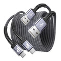 USB A to USB C Cable 15FT Extra Long, USB C Cable Fast Charging, Upgraded | Extra Durable Braided USB C Cord for iPhone 17 16 15 Pro Max/Plus, MacBook Pro, Sam sung Galaxy S10 S9 Plus and More-2Pack by PRAKIE
