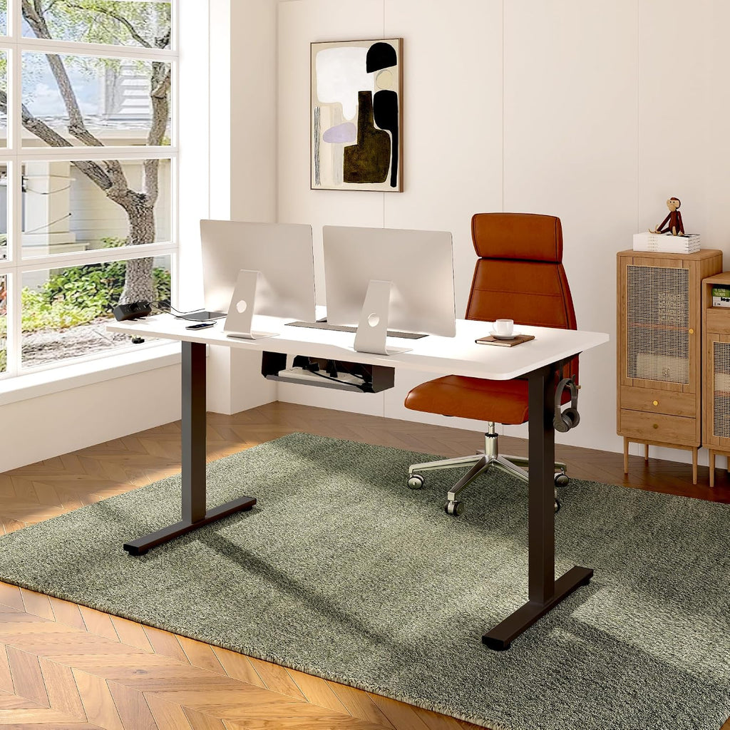 FLEXISPOT EN2 60"x24" Standing Desk with Power Strip Bundle, White - Image 2