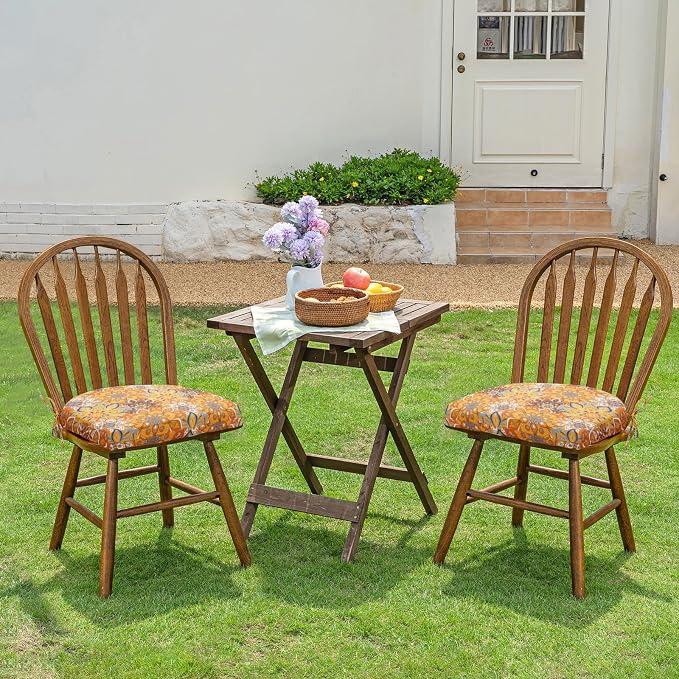 HARBOREST Outdoor Chair Cushions Set of 2, Water Resistant Patio Chair Cushions with Ties, Outdoor Seat Cushions for Patio Furniture, 17"x16"x2", Blooming - Image 7