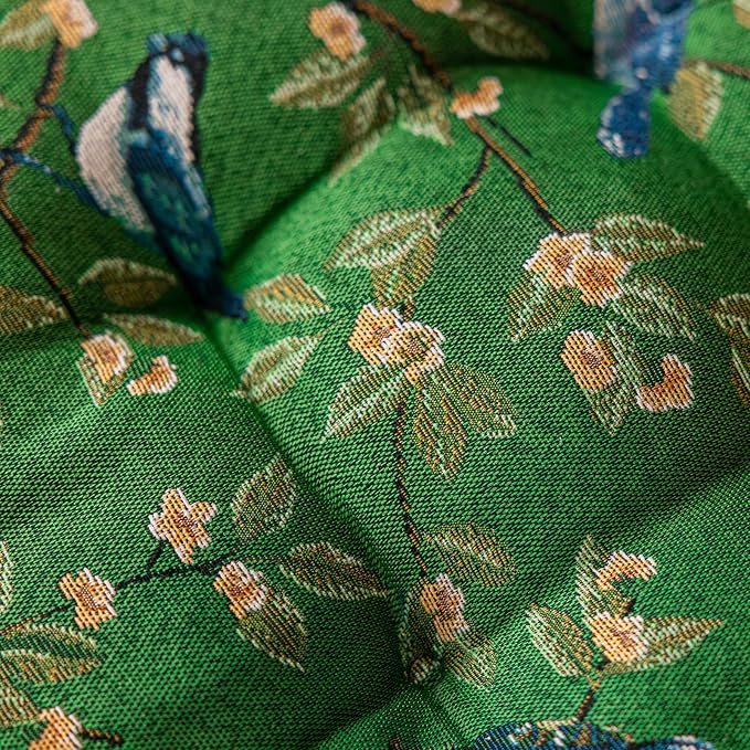 vctops Farmhouse Bird Print Chair Cushions with Ties U-Shaped Soft Comfortable Chair Pads Non Slip Seat Cushions for Indoor Dining Room and Kitchen Chairs(Green,16"x16") - Image 7