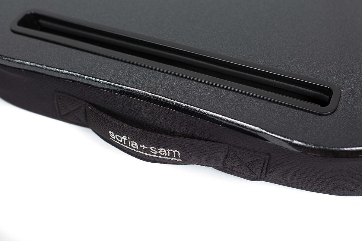 Sofia + Sam Mini Lap Desk with Memory Foam Cushion | Tablet Slot and Handle | Fits Laptops Up to 15" | Tablets Up to 9.6" | Black | Portable Travel Desk | Reading Writing and Coloring - Image 6