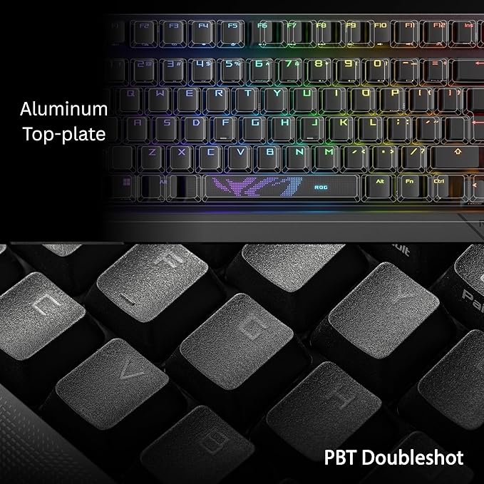ASUS ROG Strix Scope II 96 Wireless Mechanical Gaming Keyboard – 96% Full-Size, Tri-Mode Connectivity, Hot Swappable Pre-lubed ROG NX Snow Linear Switches, PBT Keycaps, RGB, PC/Mac Support-Black - Image 6