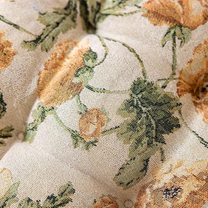vctops Farmhouse Floral Print Chair Cushions with Ties U-Shaped Soft Comfortable Chair Pads Non Slip Seat Cushions for Indoor Dining Room and Kitchen Chairs (Flower D,16"x16") - Image 7