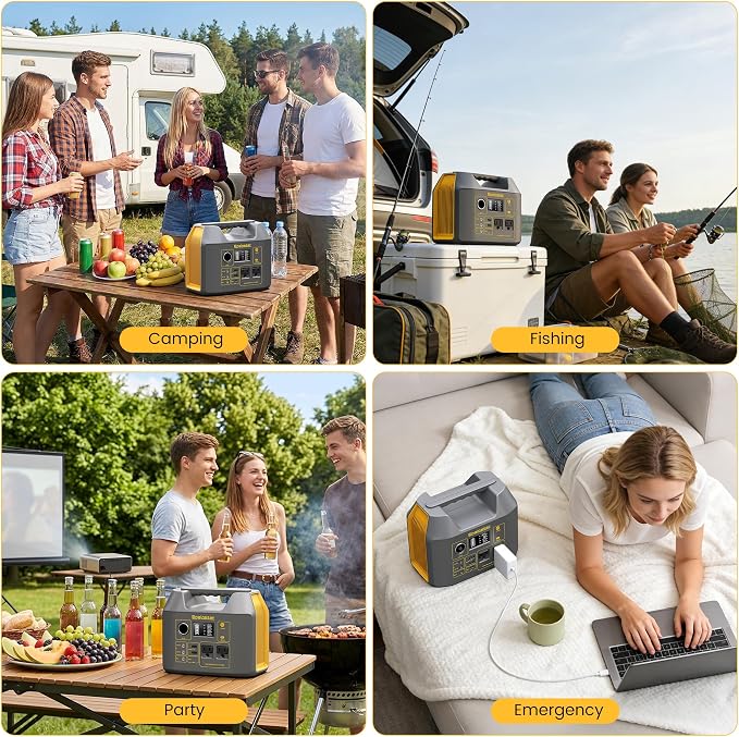 EnginStar 296Wh Portable Solar Generator, Pure Sine Wave Power Station | 110V Power Bank, 300W AC Outlet 80000mAh Lithium Battery Pack for Camping Outdoors Trip RV Hunting Vans Emergency - Image 8