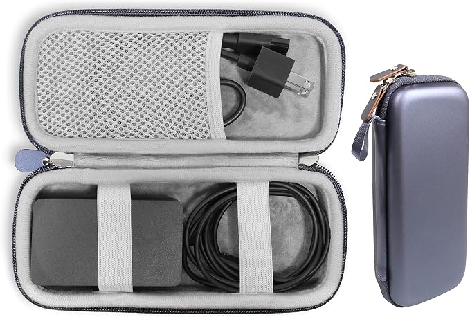 Case for Microsoft Surface Charger, Compatible with Surface Pro Series, Laptop Series, Go Series, and Studio Models — Portable Travel Organizer for Power Adapter and Cable(Midnight Blue) by getgear