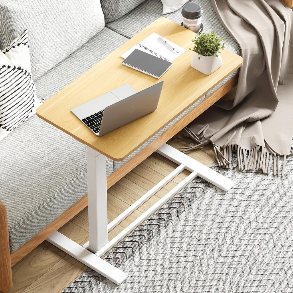 32''Large Medical Overbed Bedside Table with Wheels,Rolling Table - Image 2