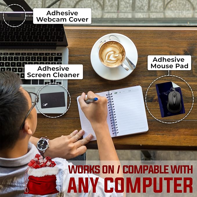 Adhesive Mouse Pad - Peel and Sticks to Any Surface - Travel Mouse Pad, Sticky for Any Surface - Excellent Tracking - Earth Night MAP - Image 3