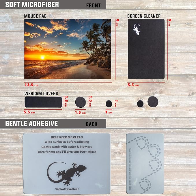 Adhesive Mouse Pad - Peel and Sticks to Any Surface - Travel Mouse Pad, Sticky for Any Surface - Excellent Tracking - Beach Sunset - Image 5