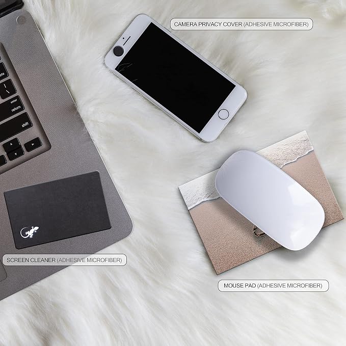 Mouse Pad Adhesive Bottom - Sticks to Any Surface - Portable - Webcam Covers and Screen Cleaner Included (YES You CAN) - Image 8