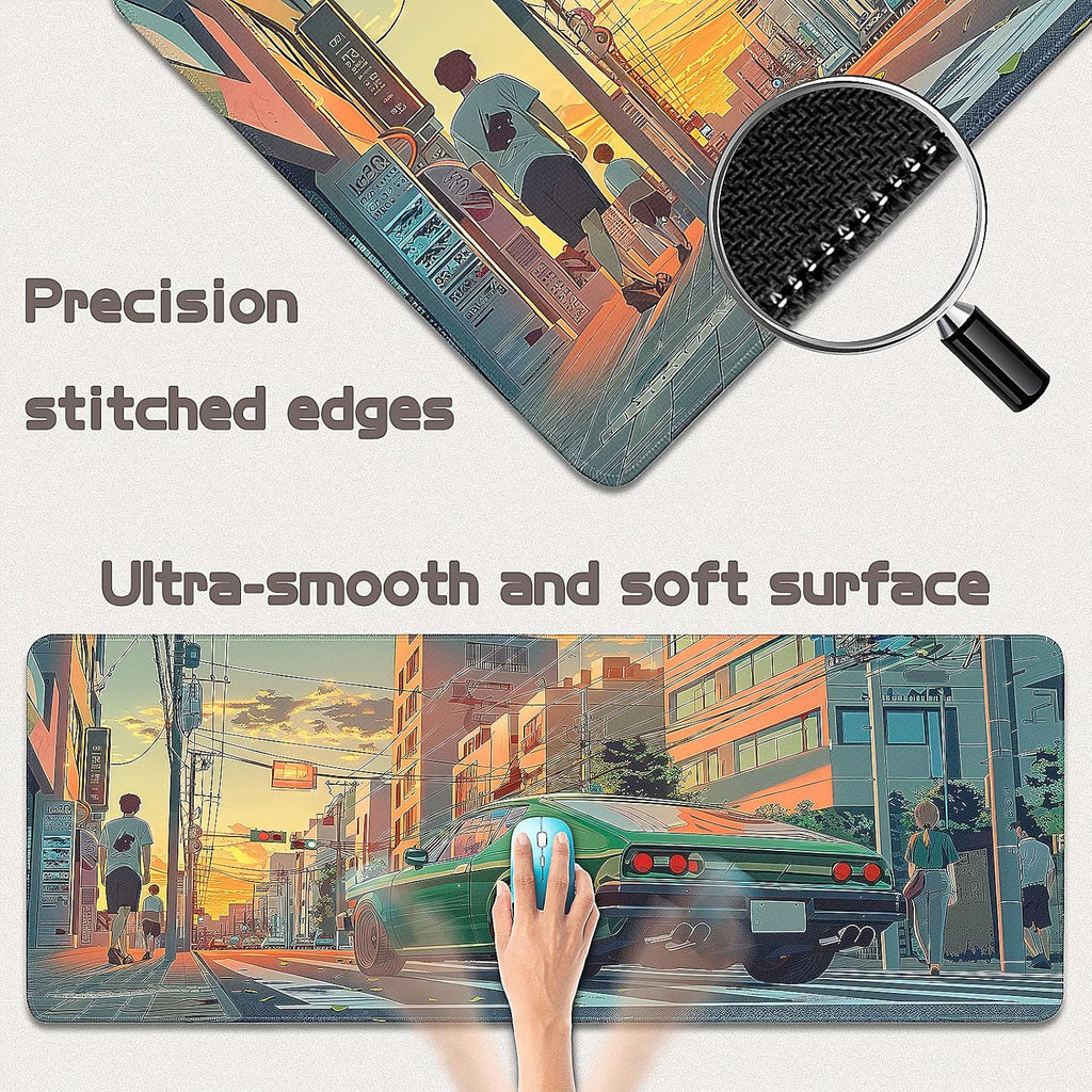 Gaming Mouse Pad - (31.5"×11.8") Sports Car Large Mouse Pads for Desk - Desk Mat for Keyboard and Mouse with Non-Slip Base, Desks Pad Matfor Game/Office & Home - Image 2