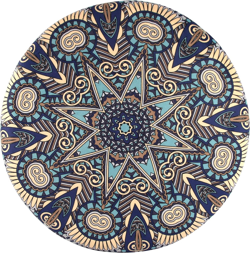 Sigmat Memory Foam Seat Cushion Anti-Slip Soft Round Stool Cushion Chair Pad 13 Inch Geometric - Image 2