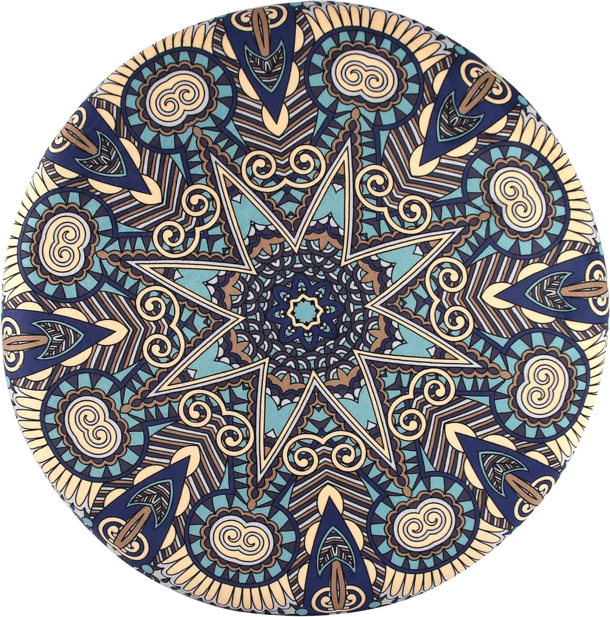 Sigmat Memory Foam Seat Cushion Anti-Slip Soft Round Stool Cushion Chair Pad 13 Inch Geometric - Image 2