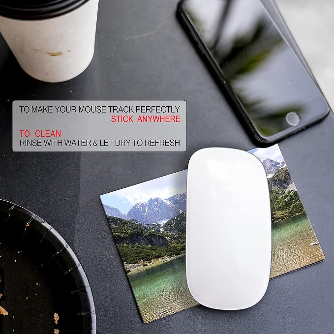 Adhesive Mouse Pad - Peel and Sticks to Any Surface - Travel Mouse Pad, Sticky for Any Surface - Excellent Tracking - Mountain Lake - Image 7